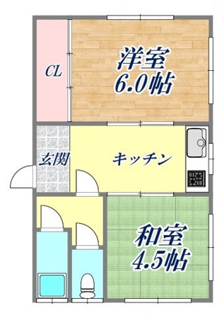 阪本ハイツの物件間取画像